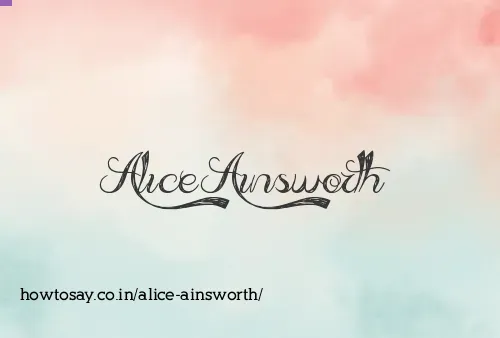 Alice Ainsworth