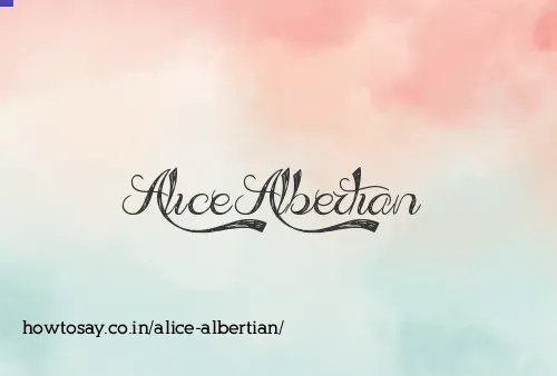 Alice Albertian