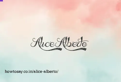 Alice Alberto