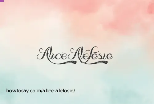 Alice Alefosio
