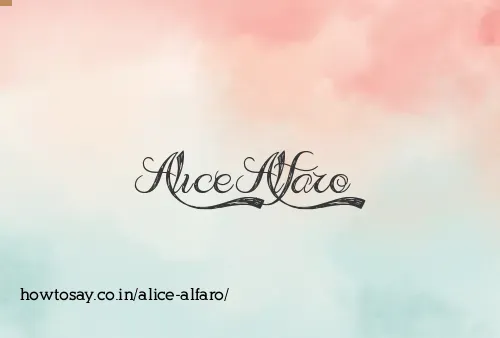 Alice Alfaro
