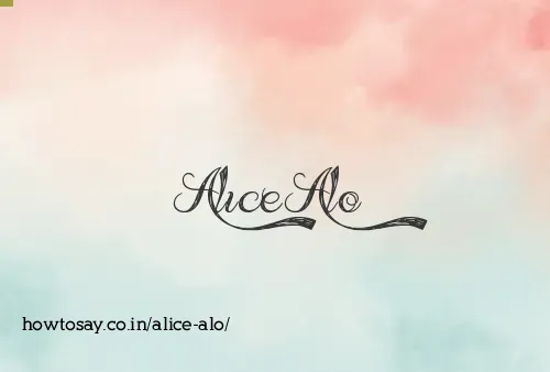Alice Alo