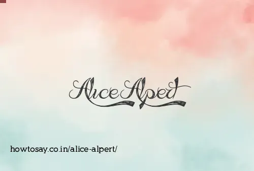 Alice Alpert