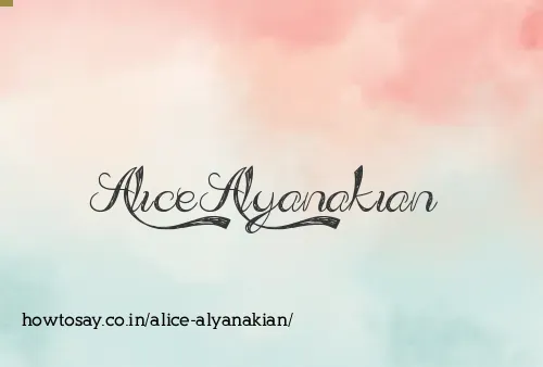 Alice Alyanakian