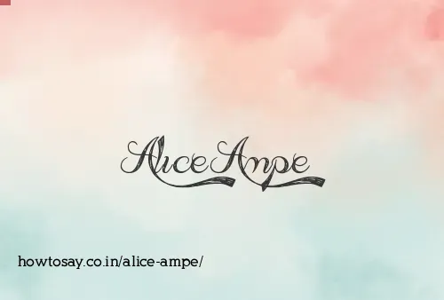 Alice Ampe