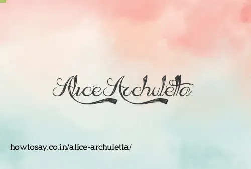 Alice Archuletta