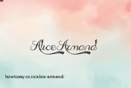 Alice Armand