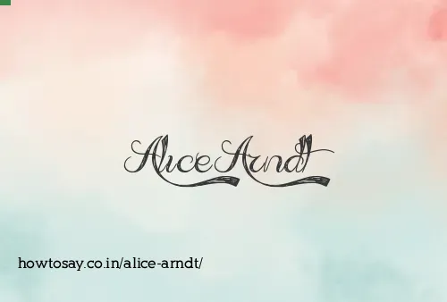 Alice Arndt