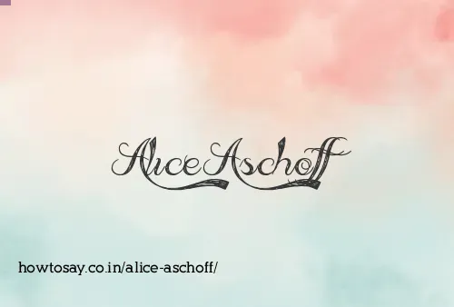 Alice Aschoff