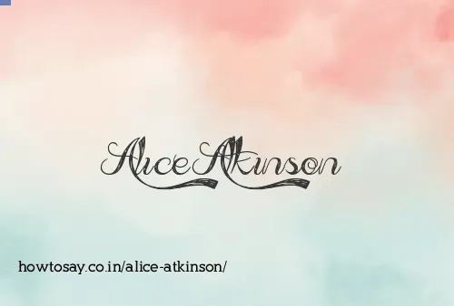 Alice Atkinson