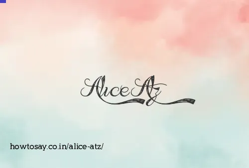 Alice Atz