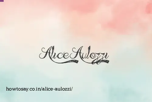 Alice Aulozzi