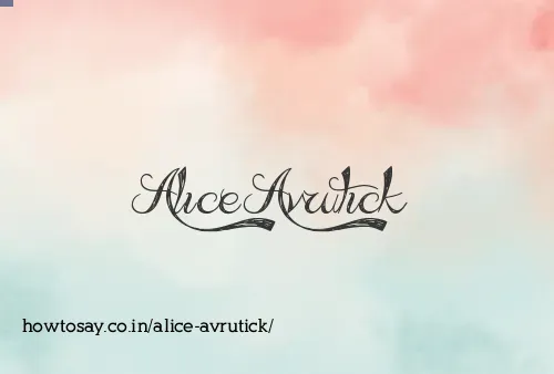 Alice Avrutick