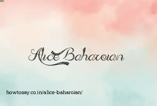 Alice Baharoian
