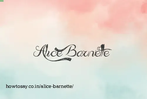 Alice Barnette