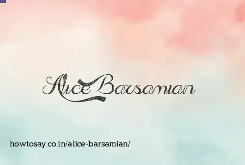 Alice Barsamian