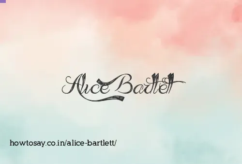 Alice Bartlett