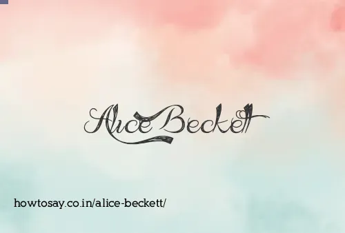 Alice Beckett