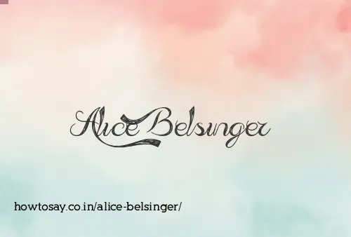 Alice Belsinger