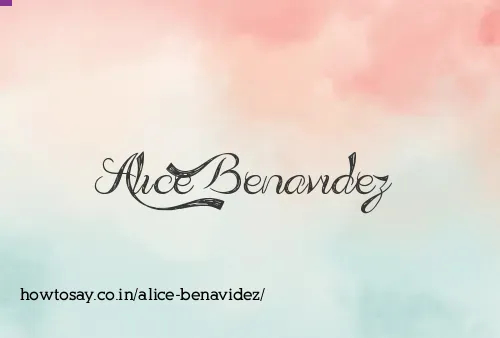 Alice Benavidez