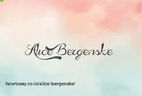 Alice Bergenske