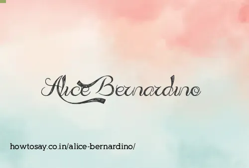 Alice Bernardino