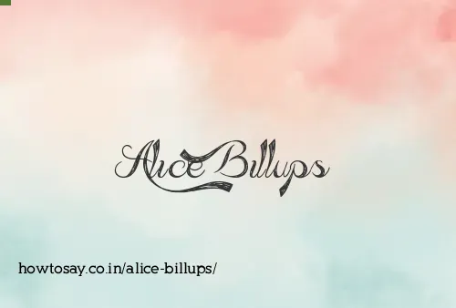 Alice Billups