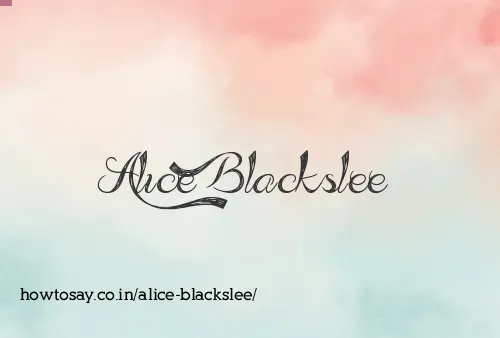 Alice Blackslee
