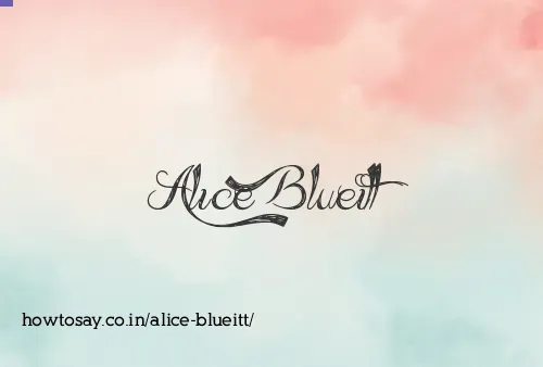 Alice Blueitt