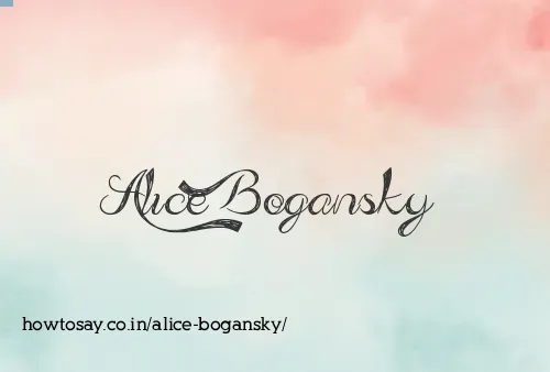 Alice Bogansky