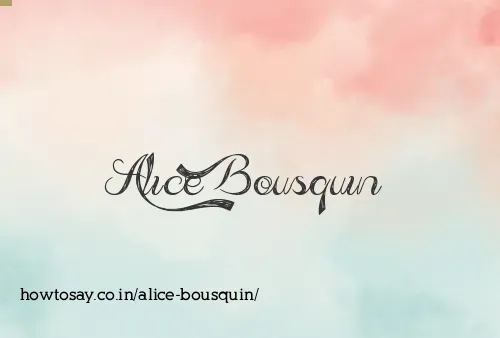 Alice Bousquin