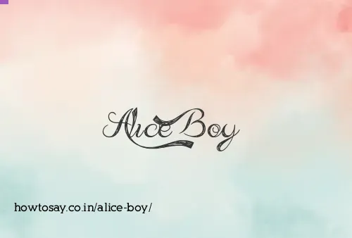 Alice Boy