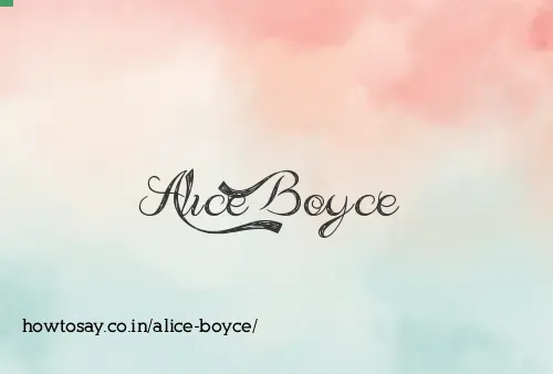 Alice Boyce