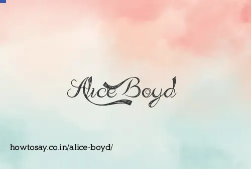 Alice Boyd