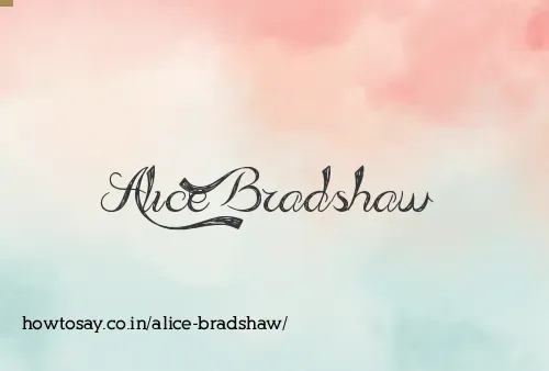 Alice Bradshaw