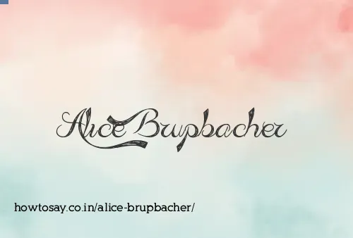Alice Brupbacher