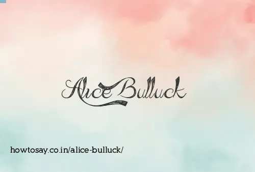 Alice Bulluck