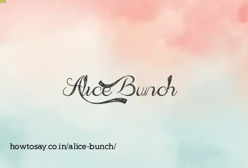 Alice Bunch