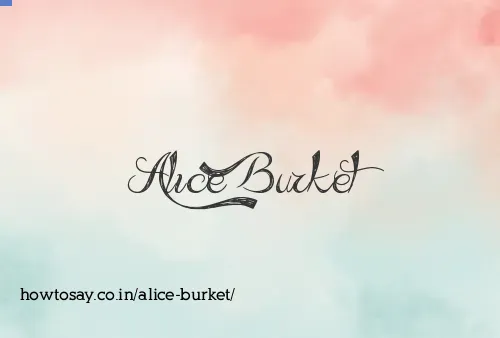Alice Burket