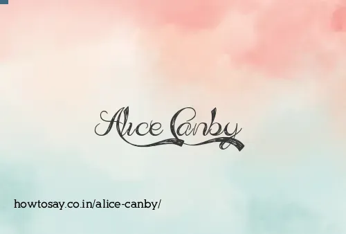 Alice Canby
