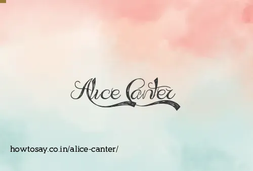 Alice Canter