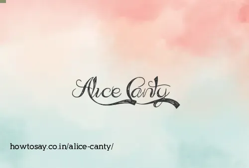 Alice Canty