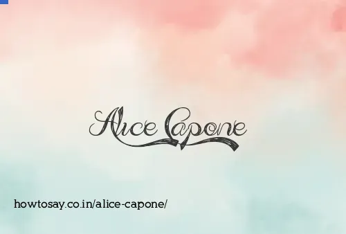 Alice Capone