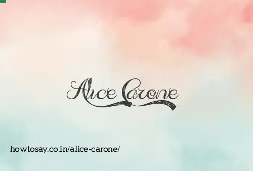 Alice Carone