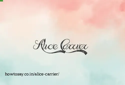 Alice Carrier