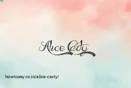 Alice Carty