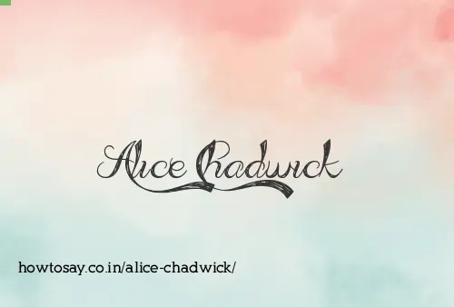 Alice Chadwick