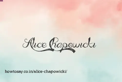Alice Chapowicki