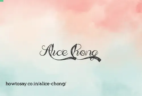 Alice Chong