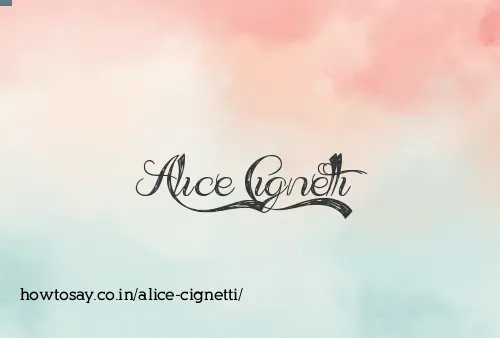 Alice Cignetti